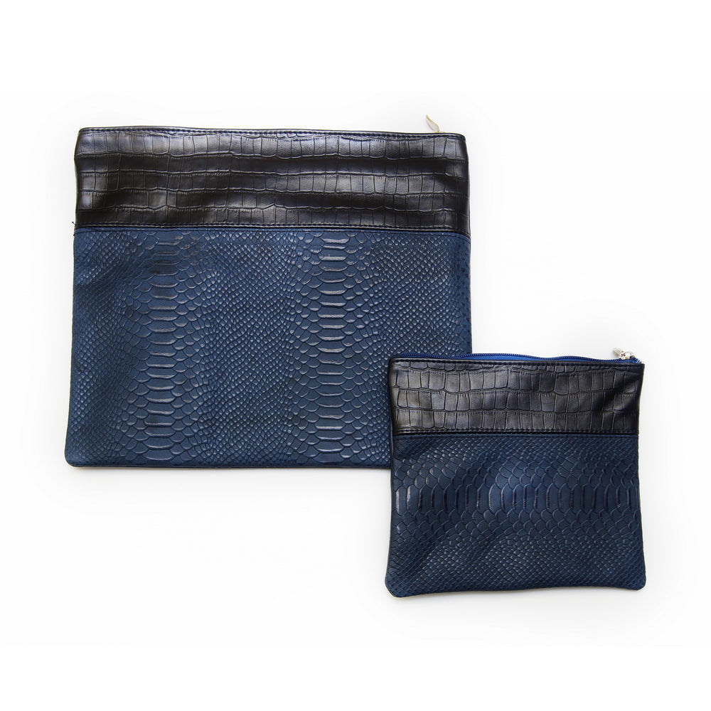 Multi-Textured - Two-Tone - Black Crocodile/Navy Anaconda - B61